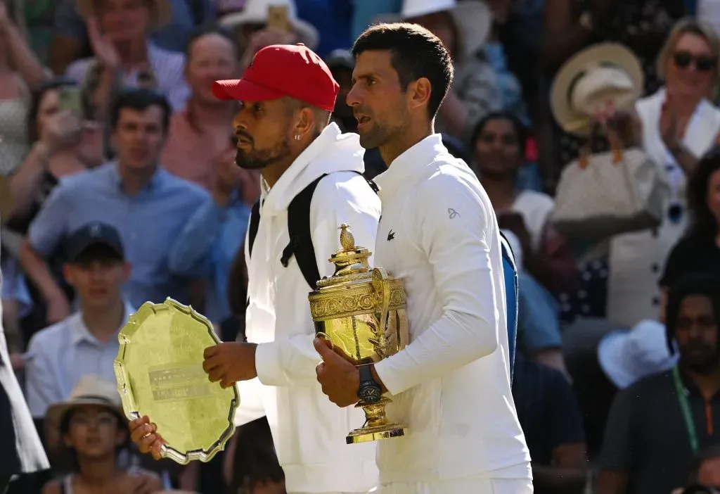 Nole y Kyrgios se enfrentaron en la final de Wimbledon 2022, la victoria fue para el serbio. (Foto: IMAGO).
