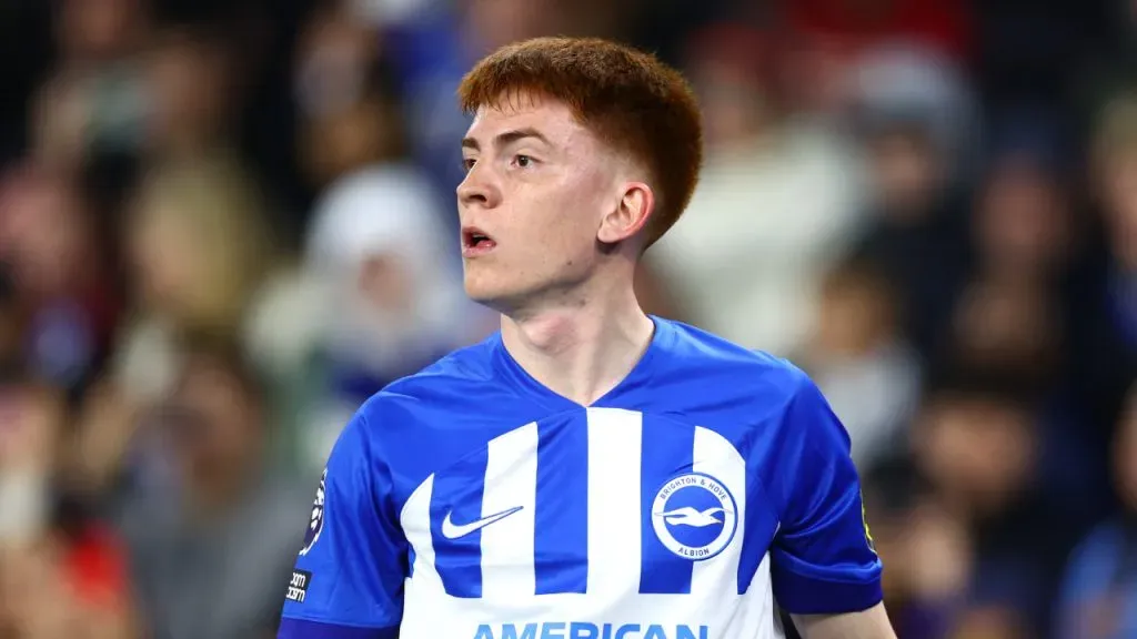 Valentín Barco, en su debut como titular en Brighton ante Manchester City.