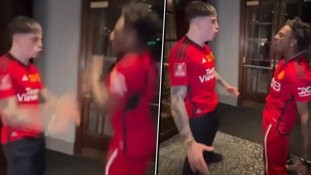 Alejandro Garnacho junto a IShowSpeed.