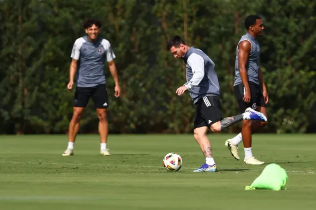 Messi en un entrenamiento con Inter Miami. (Foto: Getty)