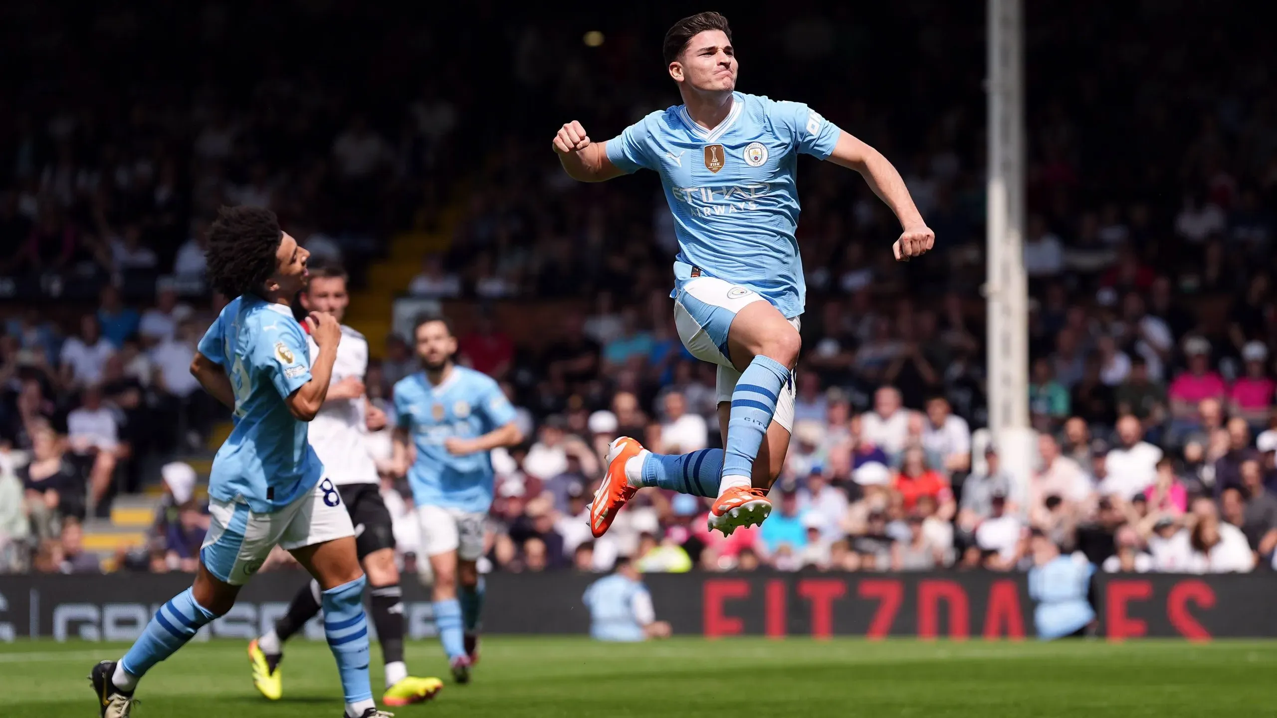 Julián Álvarez, el futbolista del Manchester City que más partidos jugó en la temporada 2023/2024.