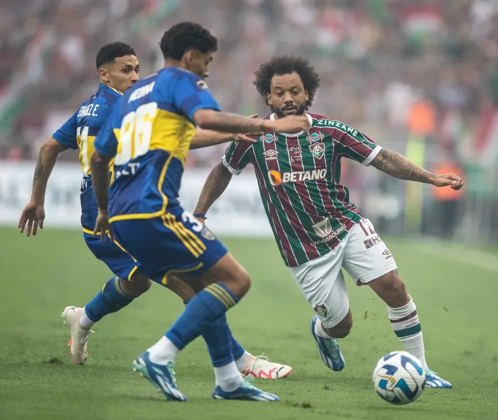 Equi Fernández y Cristian Medina, figuras de Boca. (IMAGO / Xinhua)