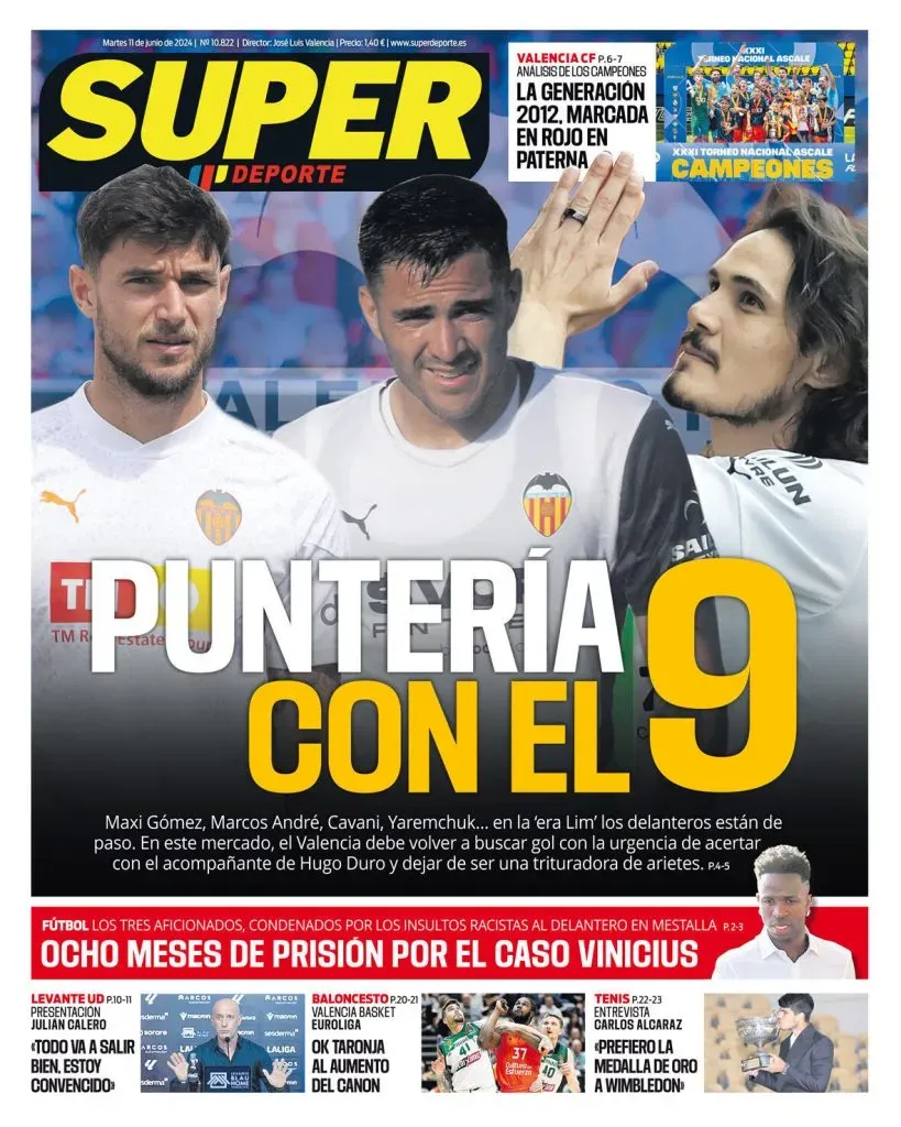 La tapa de Super Deporte de este martes 11 de junio.