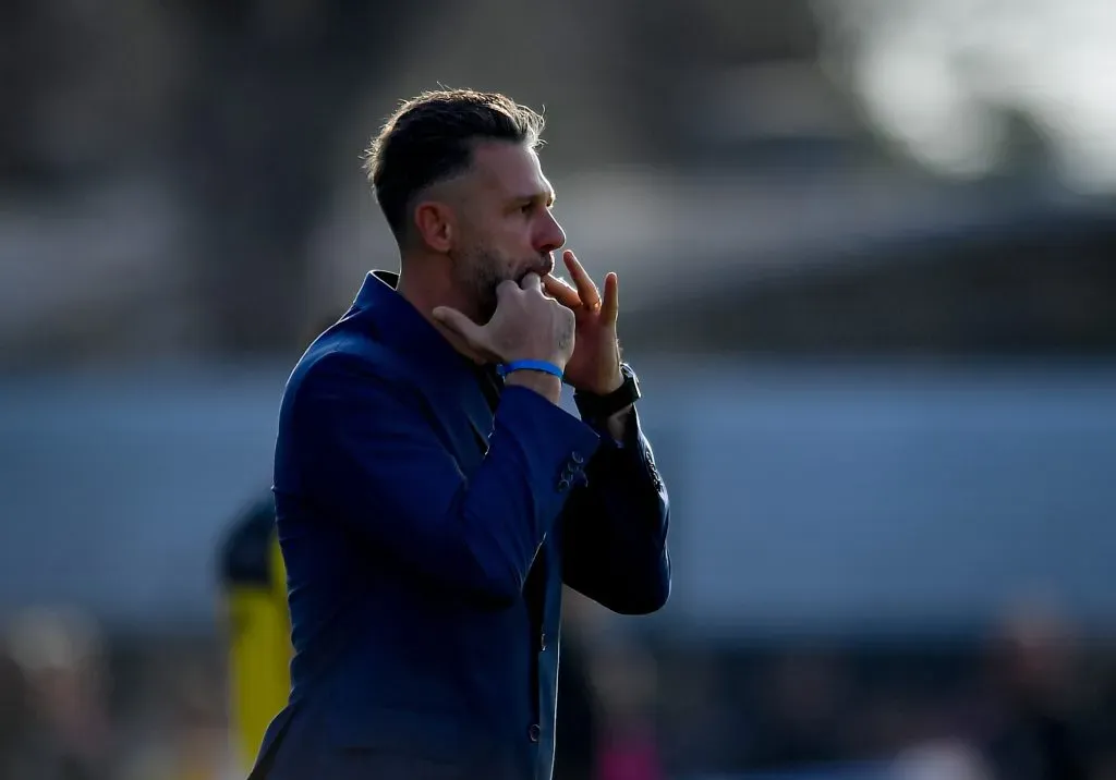 Martín Demichelis en el partido ante Deportivo Riestra. (Foto: Getty).