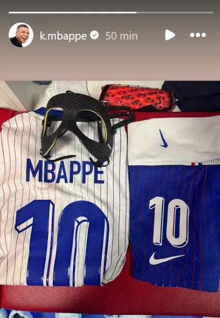 La máscara que utilizará Mbappé en la Eurocopa 2024.