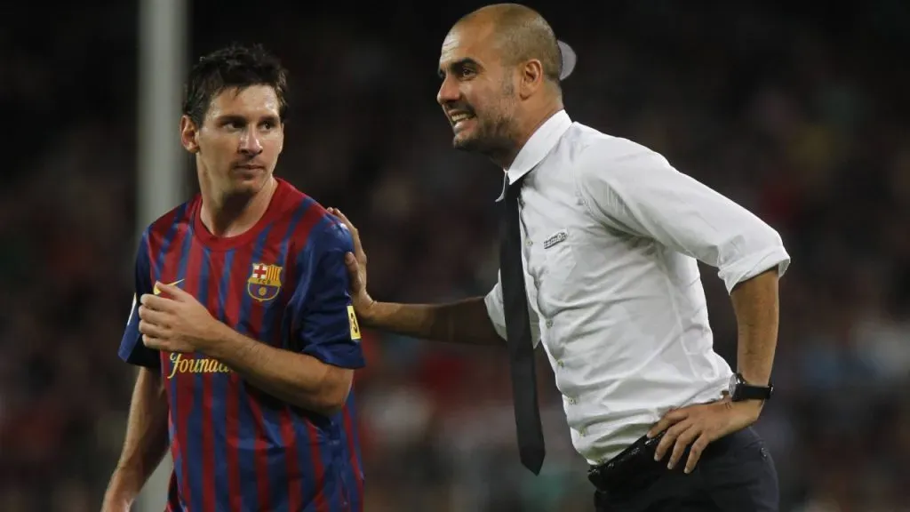 Guardiola y Messi, durante su paso por Barcelona en 2011.