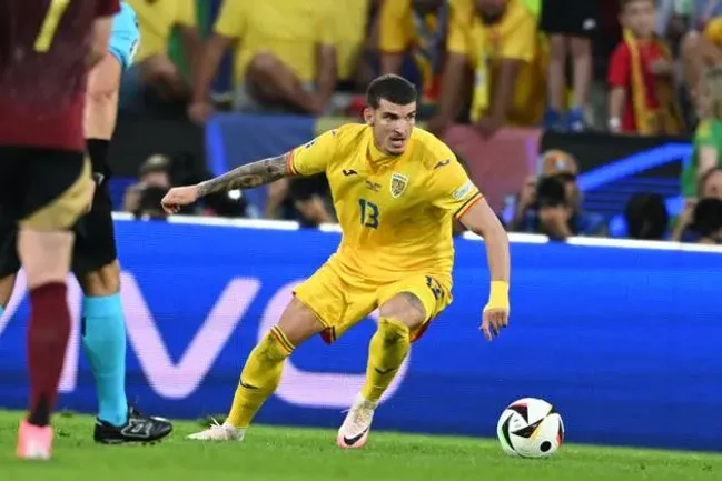 El rumano Valentin Mihaila, el futbolista más veloz en lo que va de la Eurocopa.