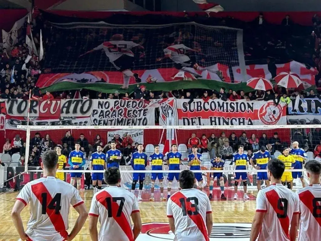 Telón en la tribuna del Millonario.