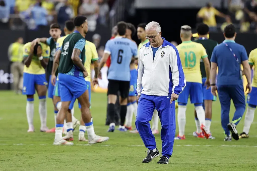 Dorival, tras la eliminación de Brasil en cuartos de final. (Foto: Getty).