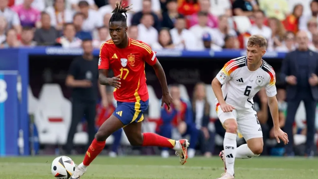 Nico Williams ante Kimmich, uno de los duelos de España vs. Alemania.