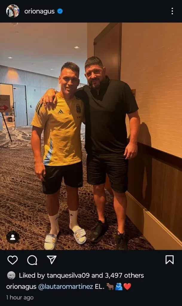 Posteo de Agustín Orión.