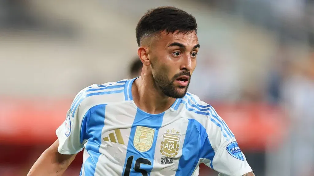 Nicolás González con la Albiceleste.