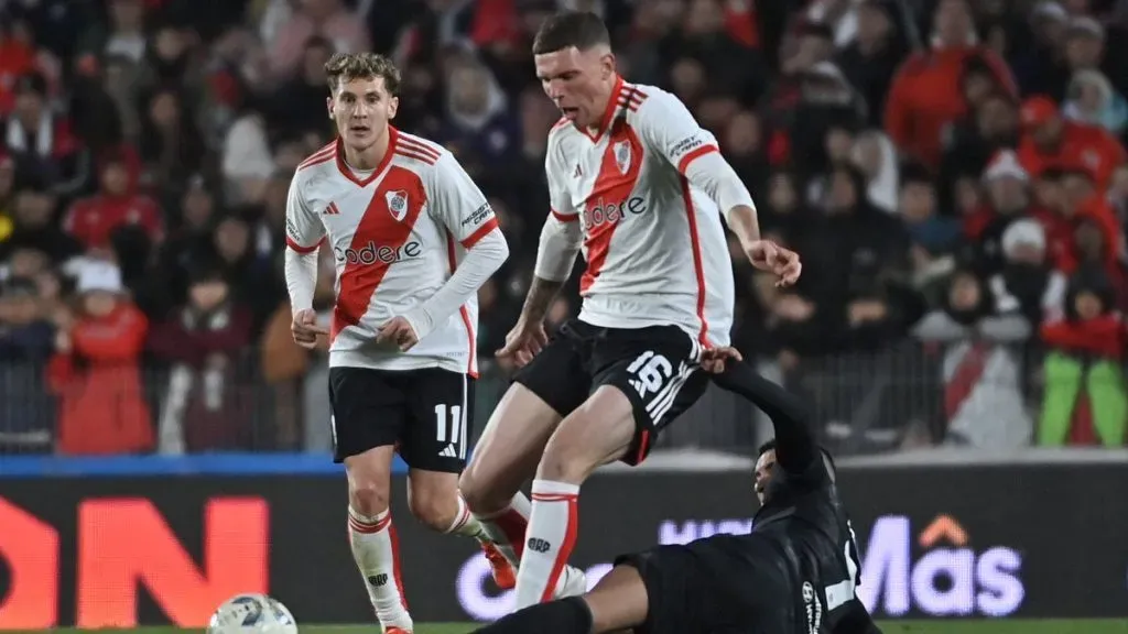 Franco Carboni en un amistoso ante Olimpia.