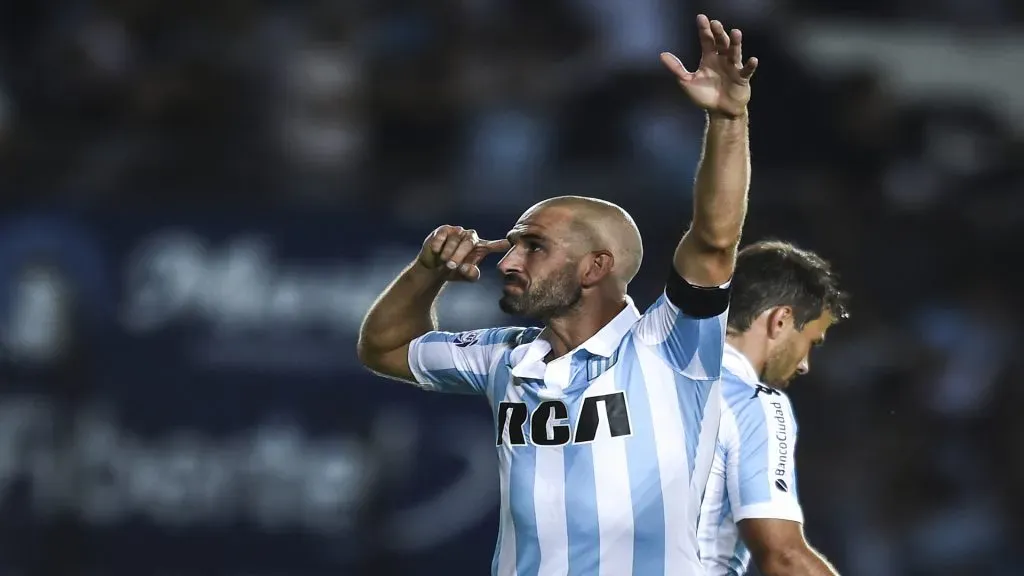 Lisandro López es ídolo de Racing y los hinchas se ilusionan con su retorno al club junto a Diego Milito. (Getty Images)