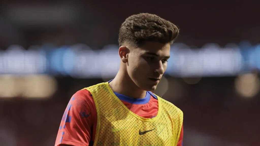 Julián Álvarez fue reemplazado en el entretiempo ante Espanyol. (IMAGO / Guillermo Martinez)