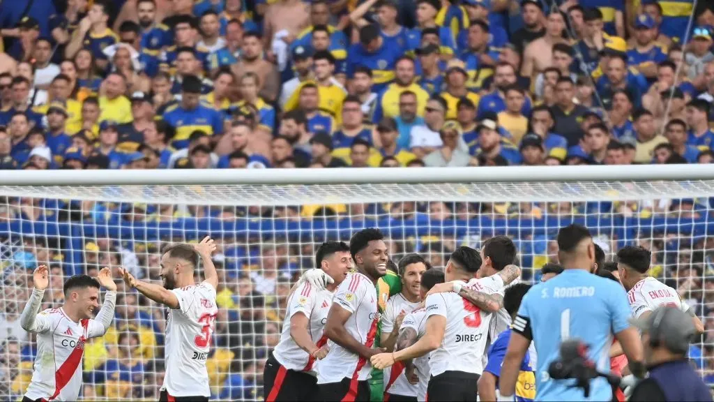 Los festejos de River en la Bombonera.