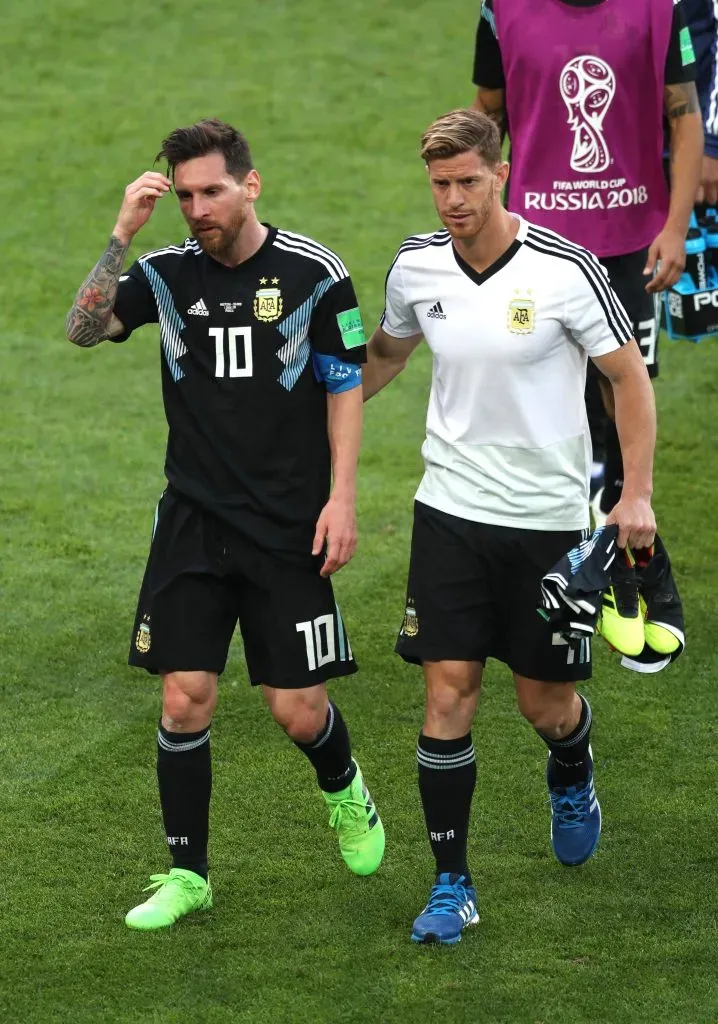 Ansaldi y Messi se conocen desde muy chicos en las infantiles de Newell’s (Getty)