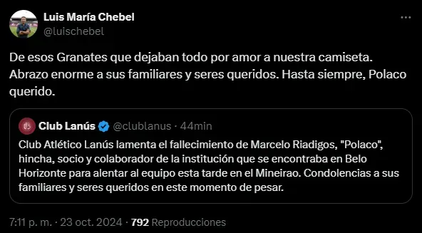 Fuente: X @luischebel