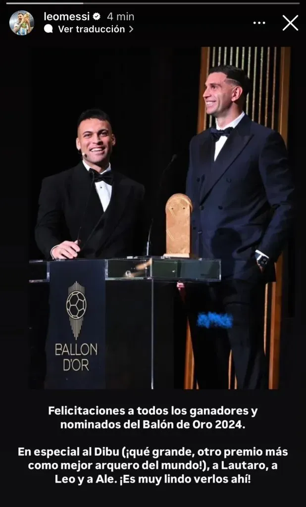 La historia de Lionel Messi. (Foto: Instagram)