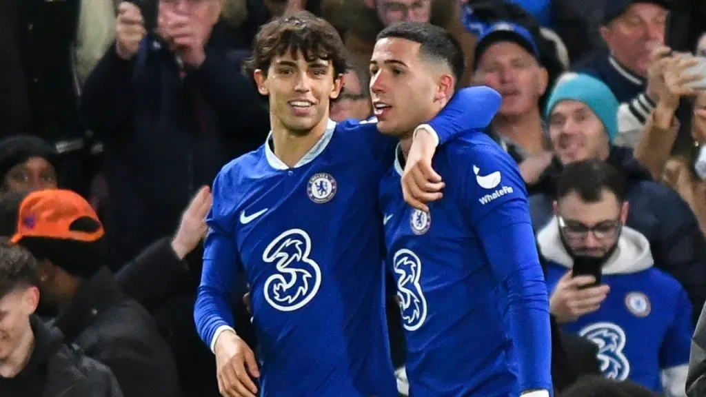 Joao Félix con Enzo Fernández en Chelsea.