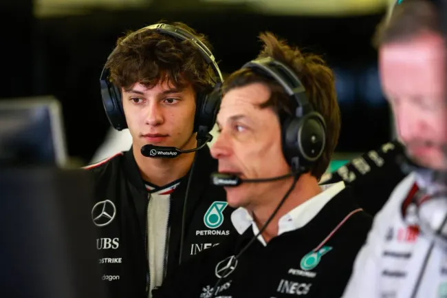 Kimi Antonelli, la joven promesa en la que posa sus esperanzas Toto Wolff y todo Mercedes.