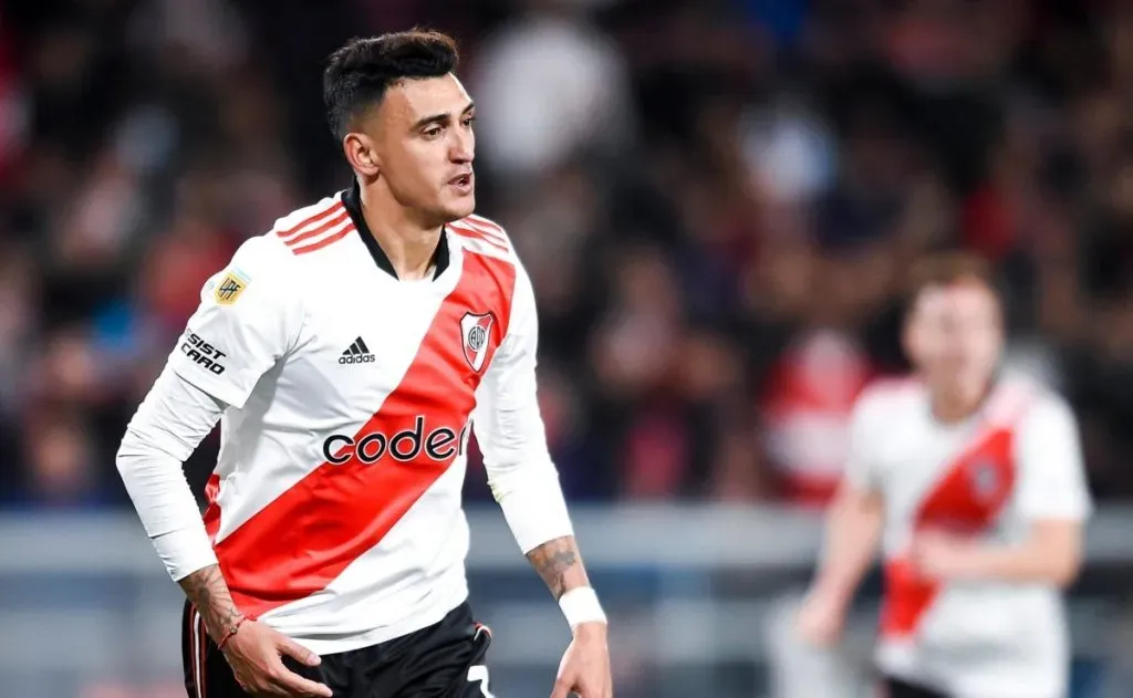 Matías Suárez durante un partido de River.