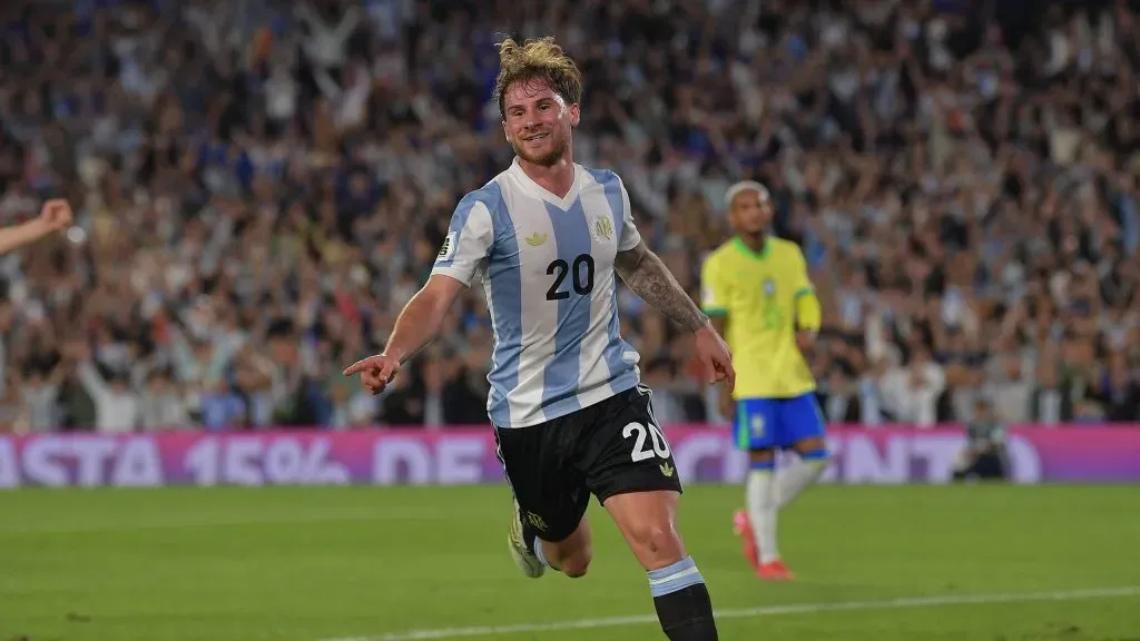 Mac Allister festejando su gol. (Foto: Getty)