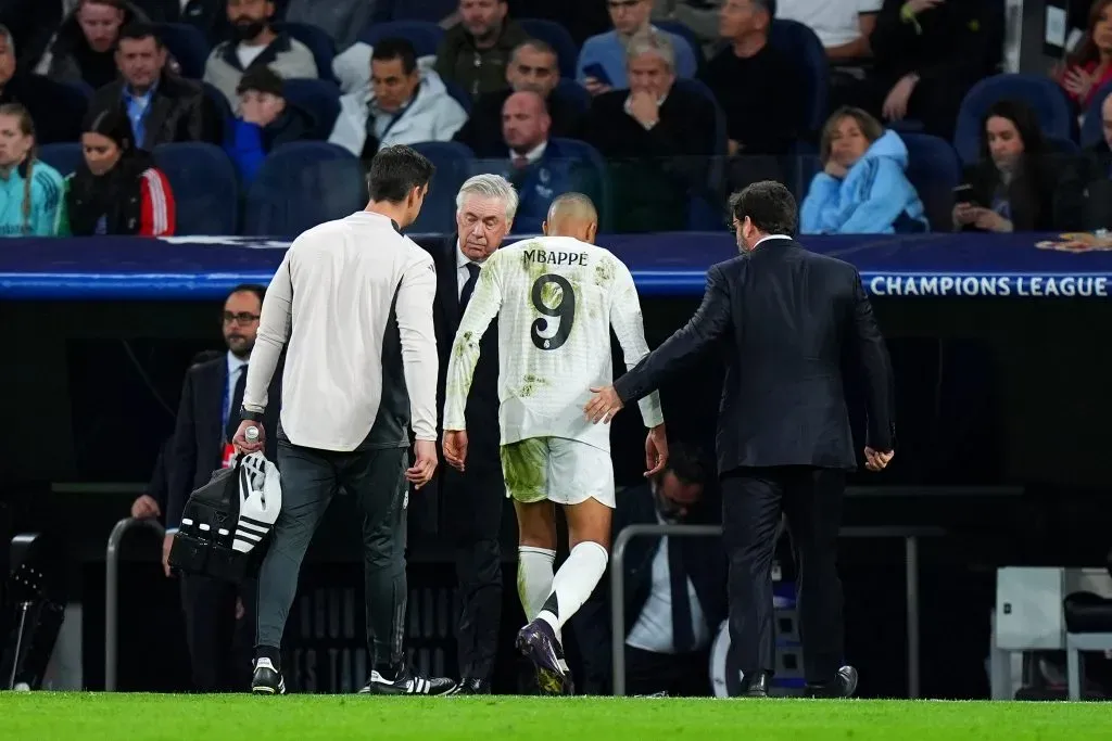 Mbappé se lesionó y en Madrid rezan por una pronta recuperación (Foto: Angel Martinez/Getty Images).