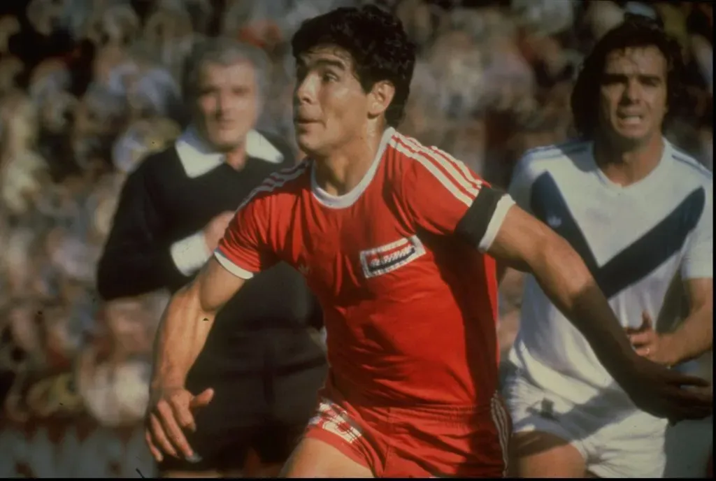 Diego Armando Maradona durante su estadía en Argentinos Juniors. (Getty)