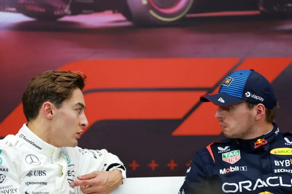 George Russell y Max Verstappen en la Fórmula 1. (Foto: Getty)