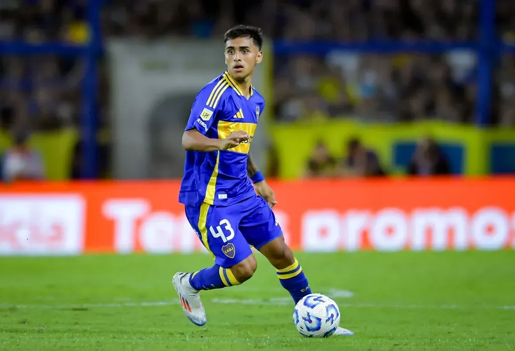 Milton Delgado con la camiseta de Boca en La Bombonera. (Getty Images)