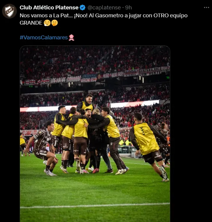 La chicana de Platense a Argentinos Juniors.