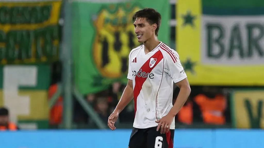 Gattoni durante un partido de River.