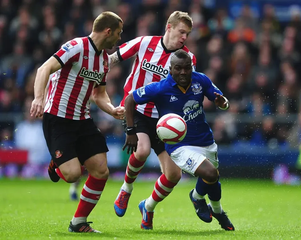 Drenthe, durante su paso por el Everton (Getty Images).