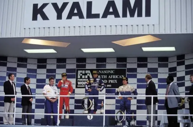 Alain Prost ganó la última carrera de la F1 en Sudáfrica, fue en la apertura del campeonato 1993.