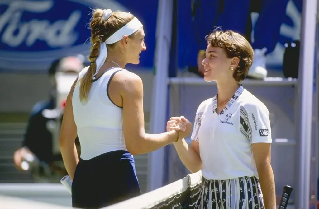 Mary Pierce y Martina Hingis en 1997. (Foto: Getty).