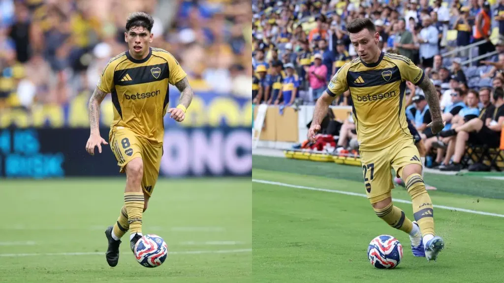Carlos Palacios y Malcom Braida, futbolistas de Boca Juniors durante el Mundial de Clubes. (Getty Images)