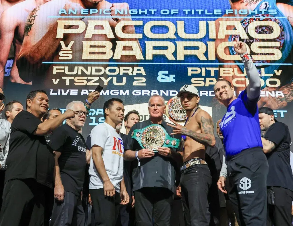 Barrios expone ante Pacquiao el título mundial de peso welter del CMB.