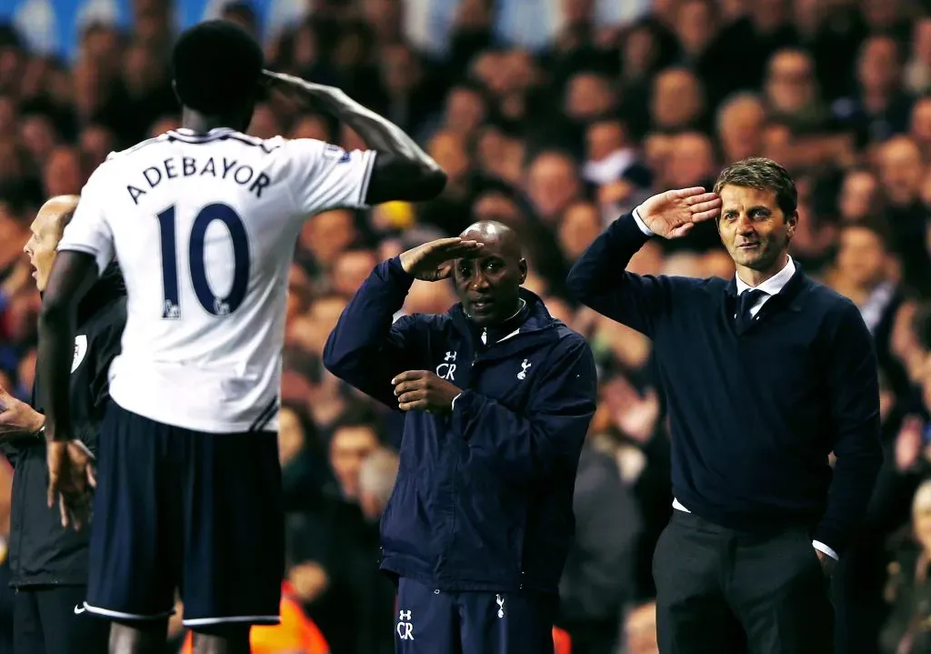 Adebayor en su etapa en Tottenham. (Foto: Getty)