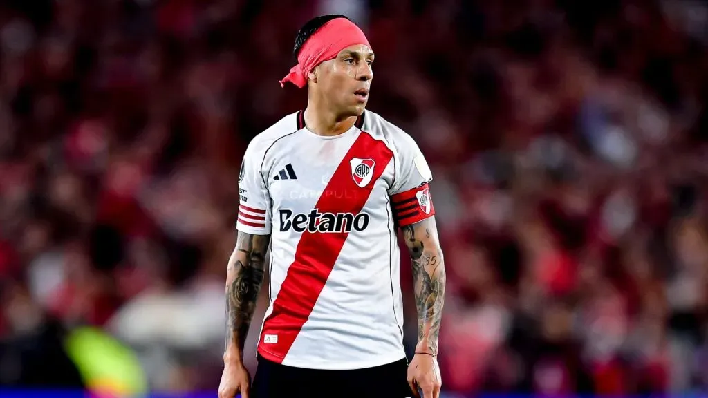 Enzo Pérez con la camiseta de River. (Getty Images)