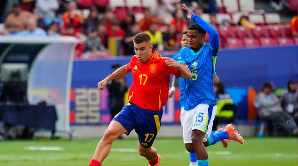 Brasil no pudo con España y quedó eliminado del Mundial Sub 20 (@TelemundoSports).