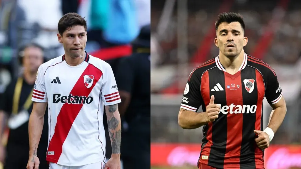 Gonzalo Montiel y Marcos Acuña, laterales de River y de la Selección Argentina.