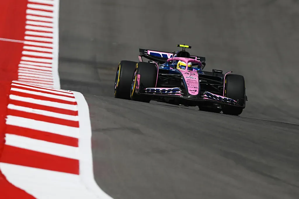 Franco Colapinto, falto de confianza con el A525 en Austin. (Getty)