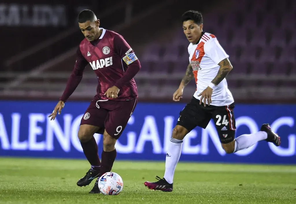 Sand en Lanús en 2021 ante River. (Foto: Getty).