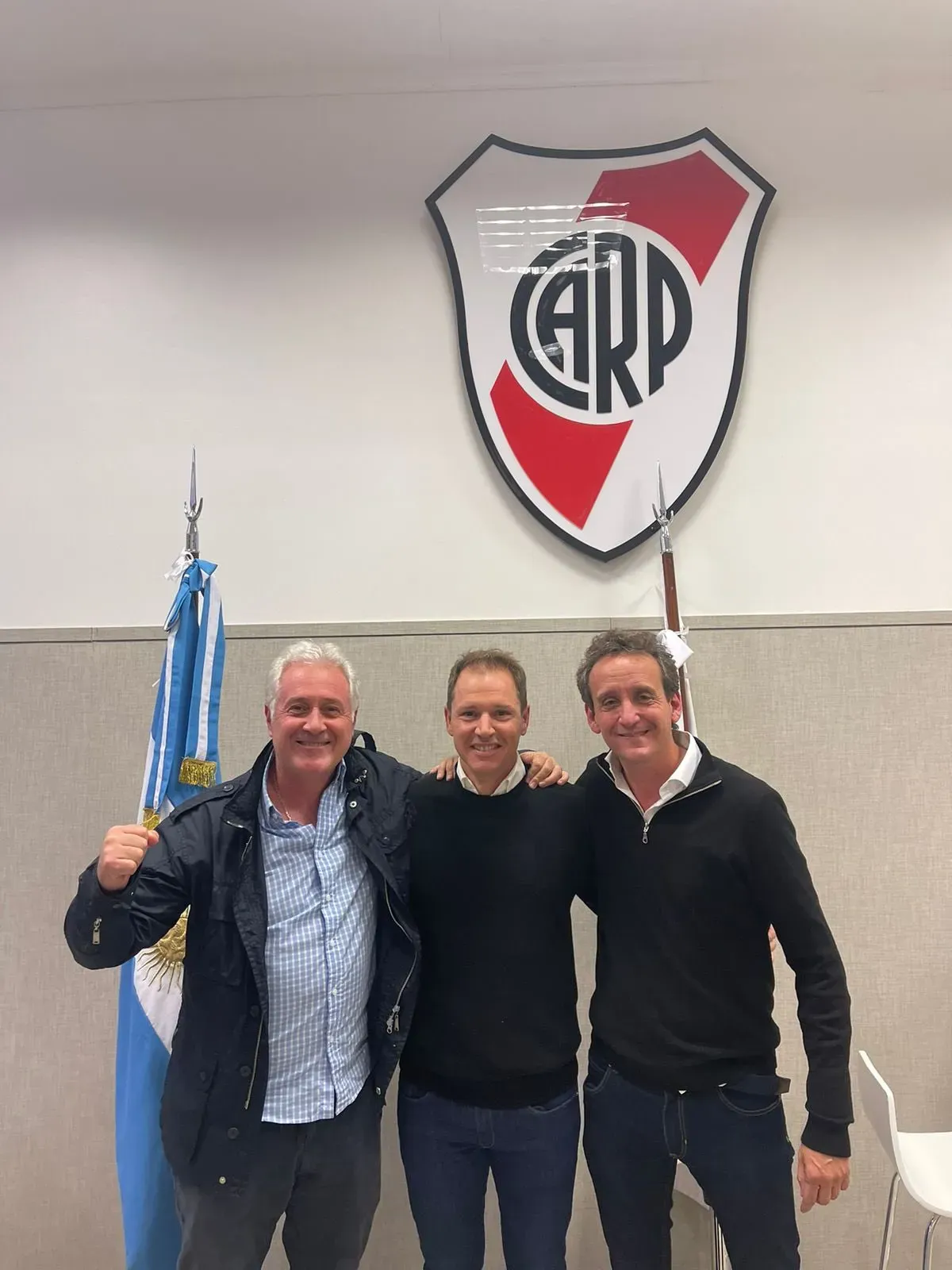 Patanian, Brito y Villarroel. (Foto: @MatiasPatanian).