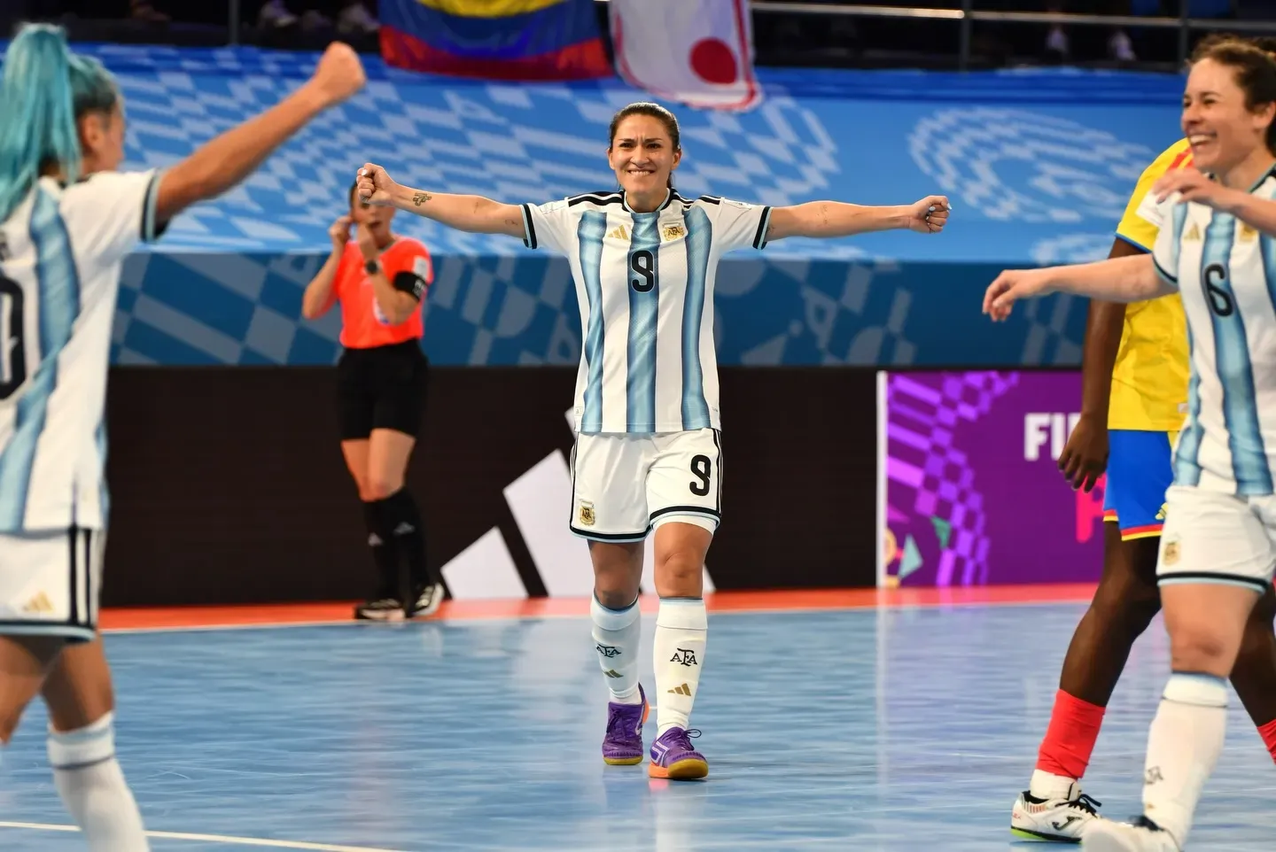 Argentina y una gran victoria ante Colombia. Foto AFA.
