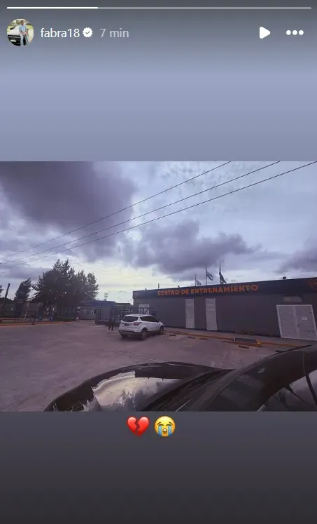 El posteo de Fabra en sus redes sociales para despedirse de Boca.