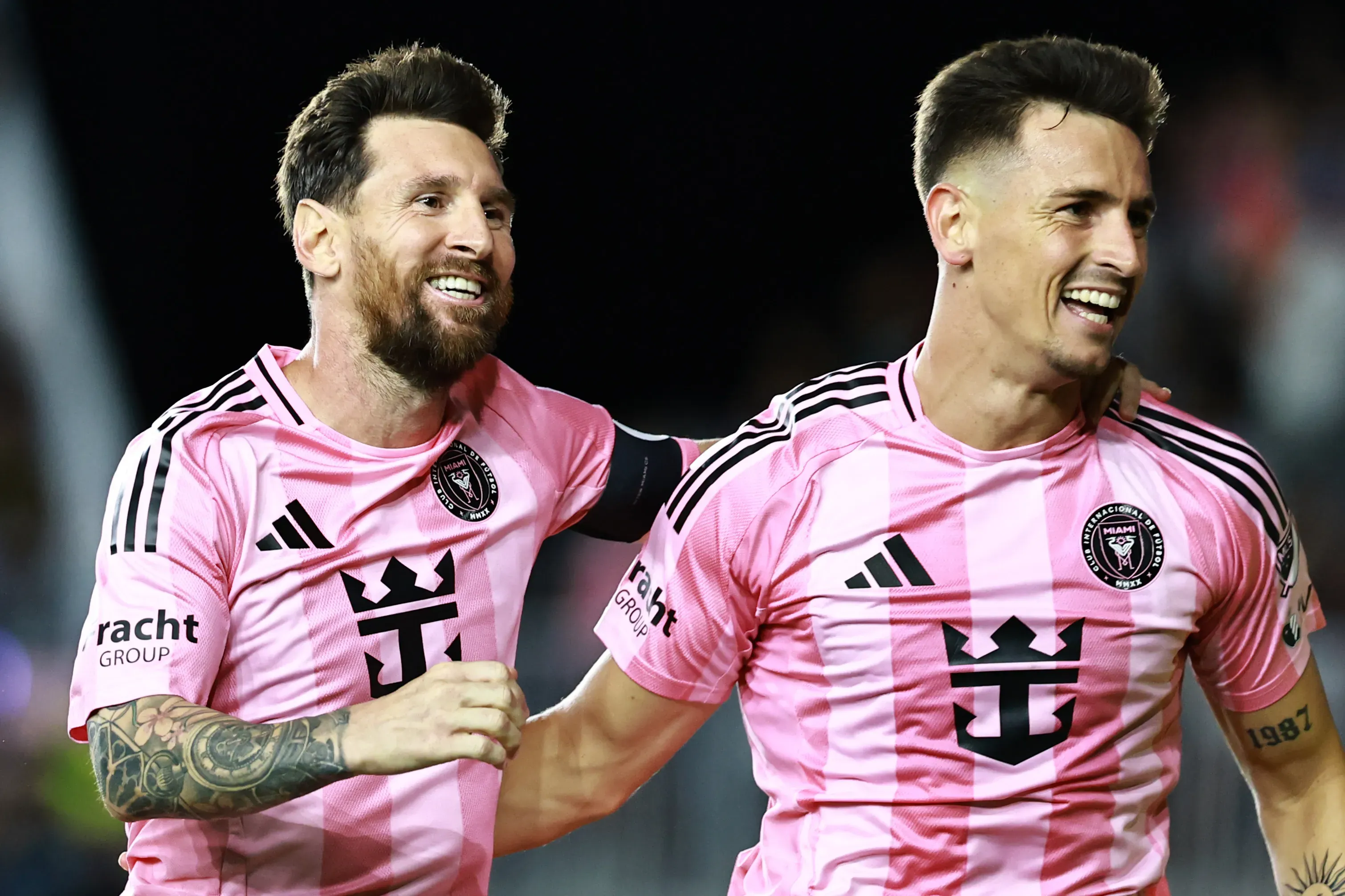 Lionel Messi y Tadeo Allende. (Foto: Getty).