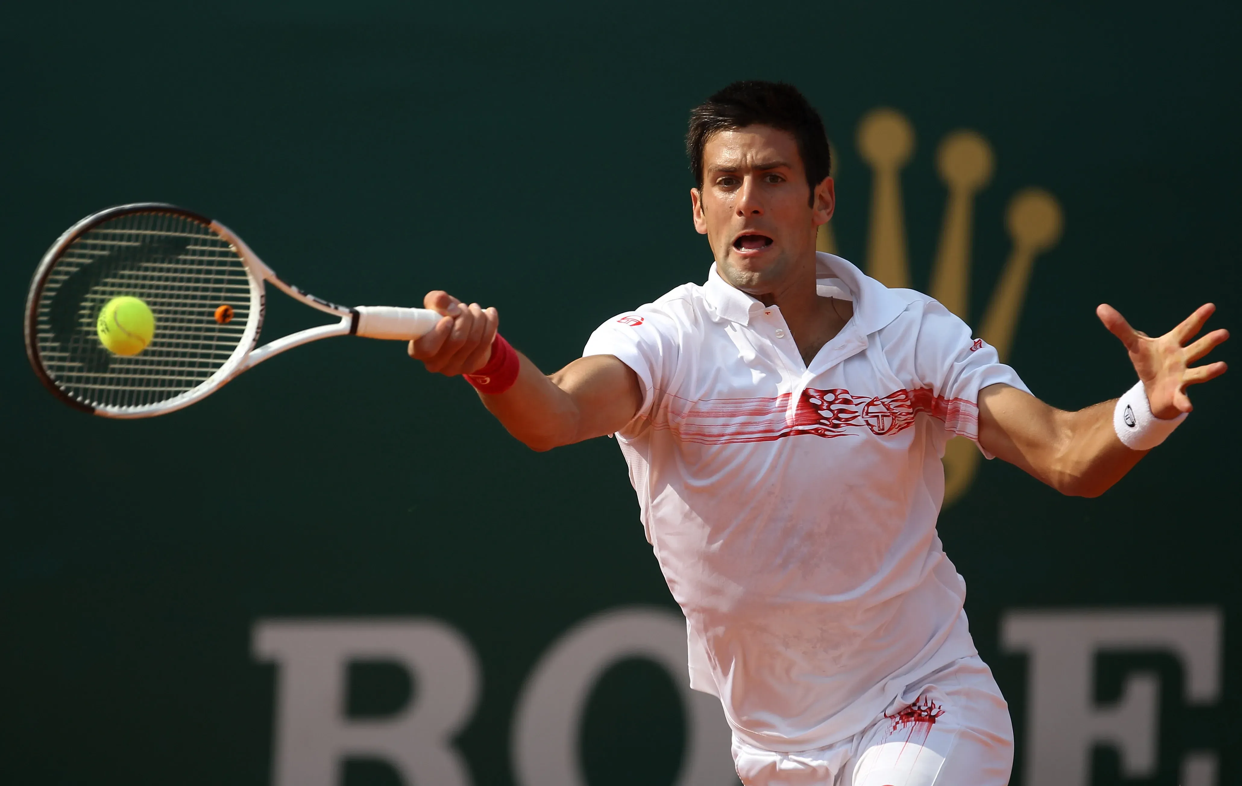 Novak Djokovic ante Nalbandian en el Masters 1000 de Montecarlo en 2010. (Foto: Getty).