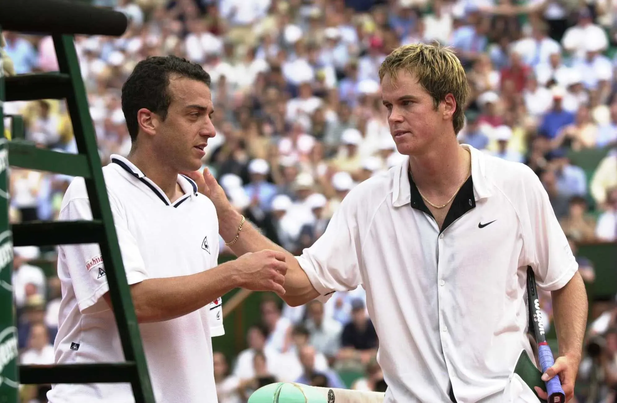 Squillari y Magnus Norman en Roland Garros 2000. (Foto: Getty).